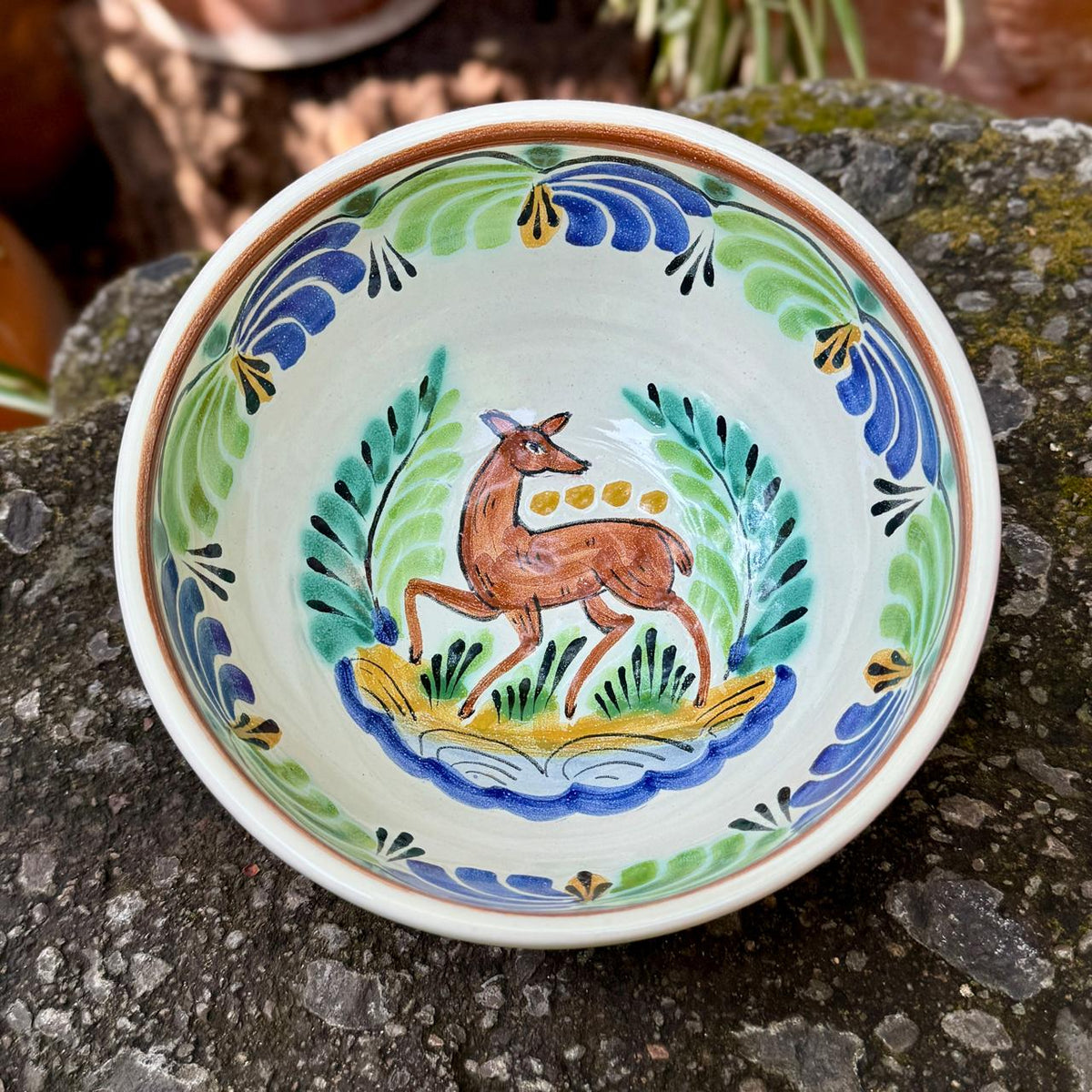 Deer baby Cereal/Soup Bowl 16.9 Oz Multicolor
