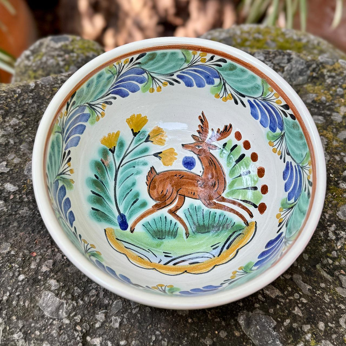 Deer Cereal/Soup Bowl 16.9 Oz Multicolor