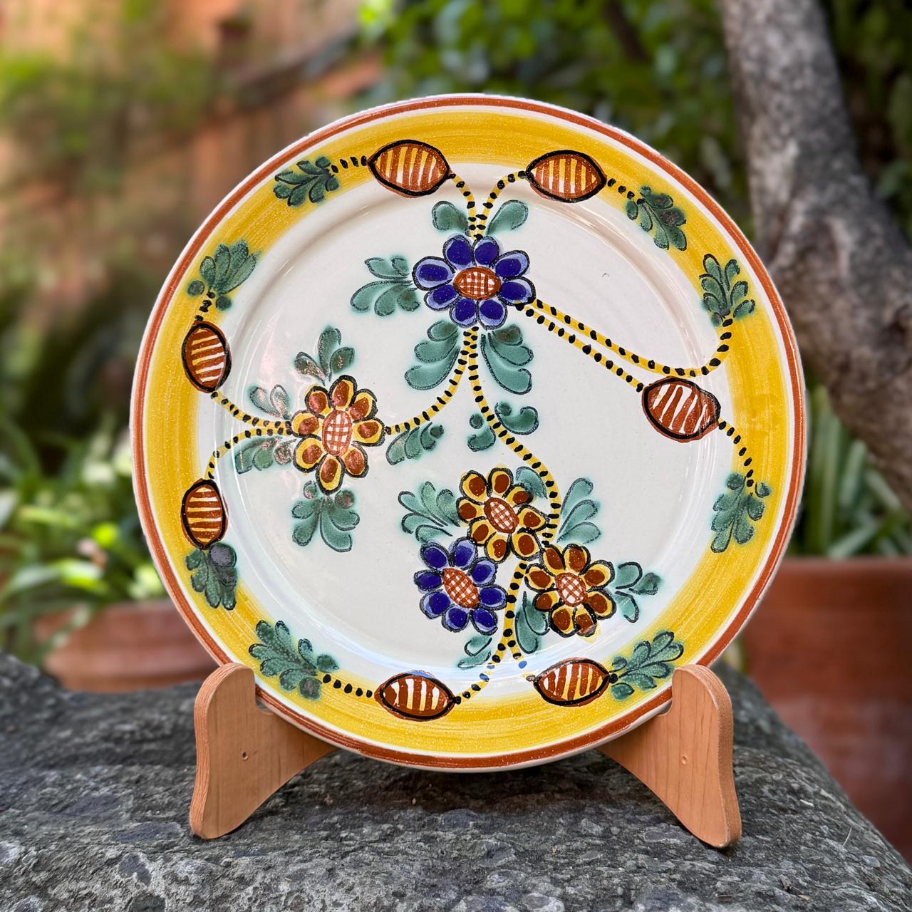 Mexican Plates Margarita Flower Collection Colors Ceramic