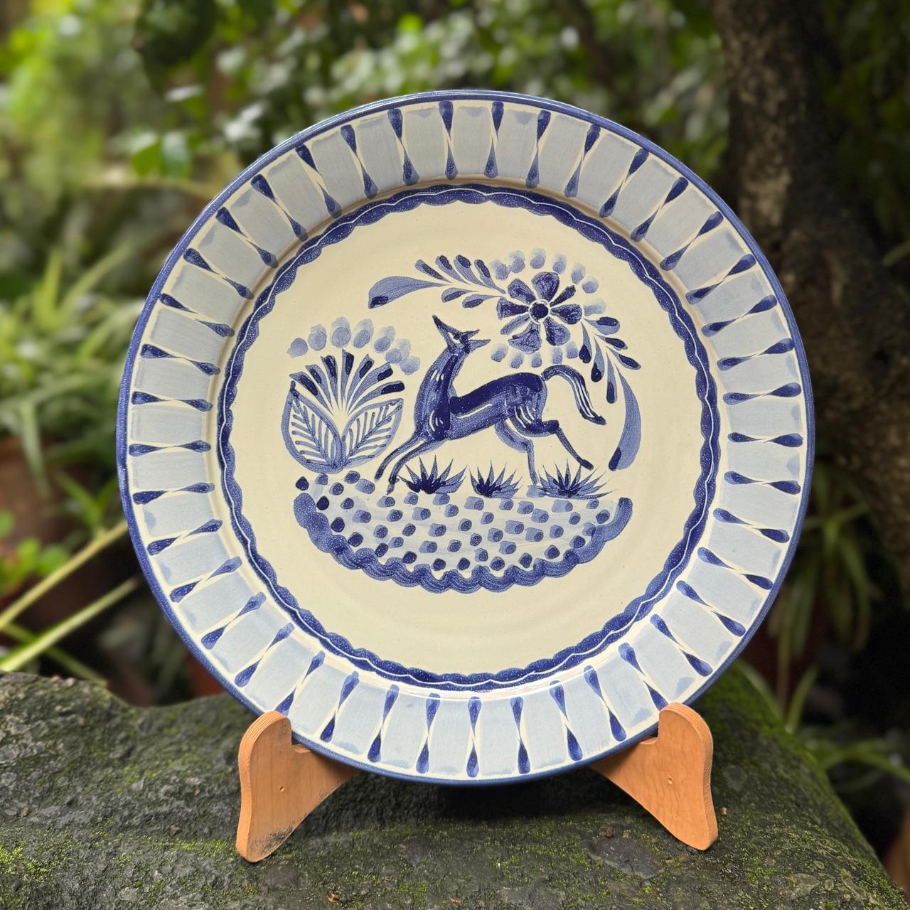 Fox Plates Blue and White