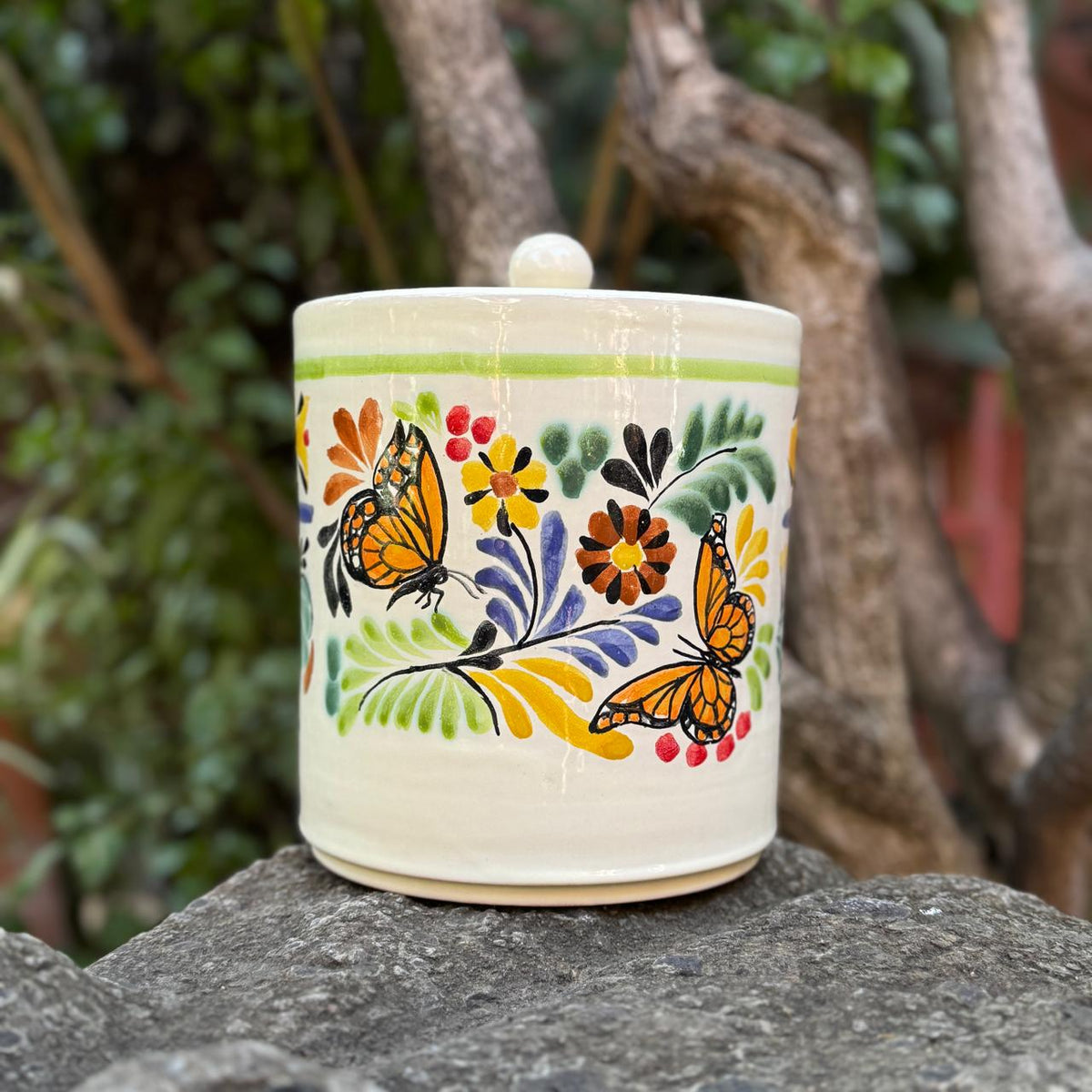 Monarch Butterfly Cookie Jar - Ice Bucket H Multicolors