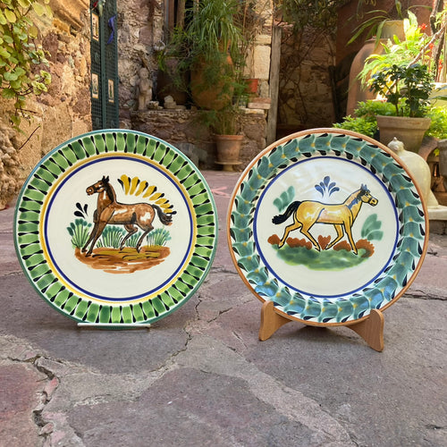 Horse Plates Sets of 2 Pieces Multi-colors