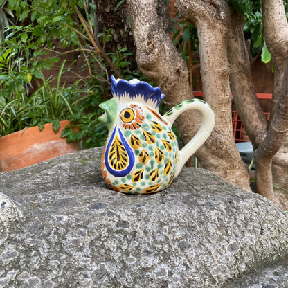Rooster Creamer Pitcher 10 Oz MultiColors