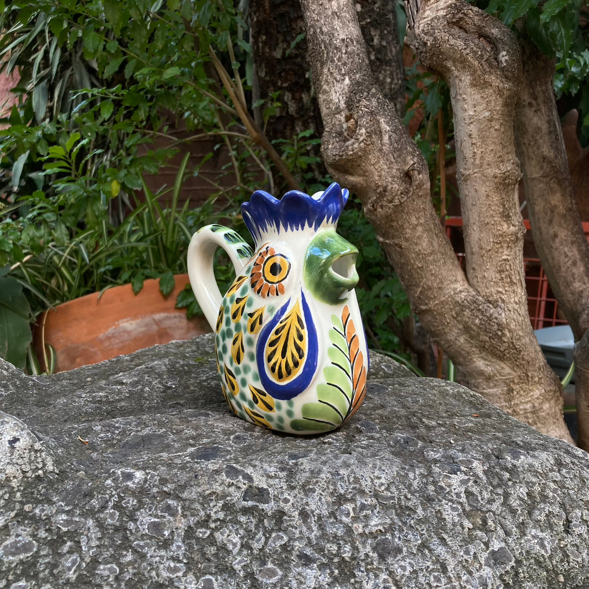 Rooster Creamer Pitcher 10 Oz MultiColors