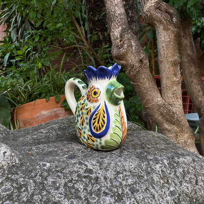 Rooster Creamer Pitcher 10 Oz MultiColors