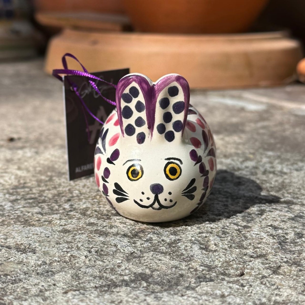 Ornament Rabbit 3D figure 2.8 X 2 in D PurpleOrnamentsGorky Gonzalez Store241010 - 01