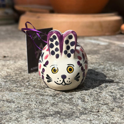 Ornament Rabbit 3D figure 2.8 X 2 in D PurpleOrnamentsGorky Gonzalez Store241010 - 01