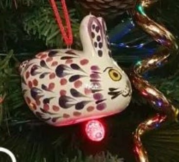 Ornament Rabbit 3D figure 2.8 X 2 in D PurpleOrnamentsGorky Gonzalez Store241010 - 01