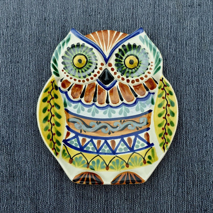 Owl Snack Dish Plate 8 x 7 inches - Happy BordersSnacksGorky Gonzalez Store240807 - 01
