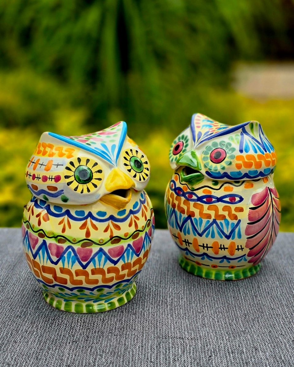 Owl Tea Pot 6.7" Hight Set of 2 Happy BordersTea PotGorky Gonzalez Store240814 - 05