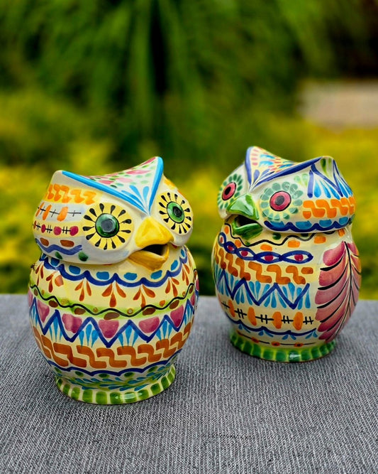 Owl Tea Pot 6.7" Hight Set of 2 Happy BordersTea PotGorky Gonzalez Store240814 - 05