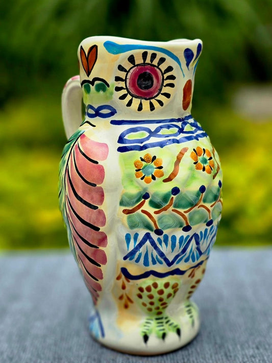 Owl Water Pitcher 9" Hight 40 Oz Happy BordersWater PitcherGorky Gonzalez Store