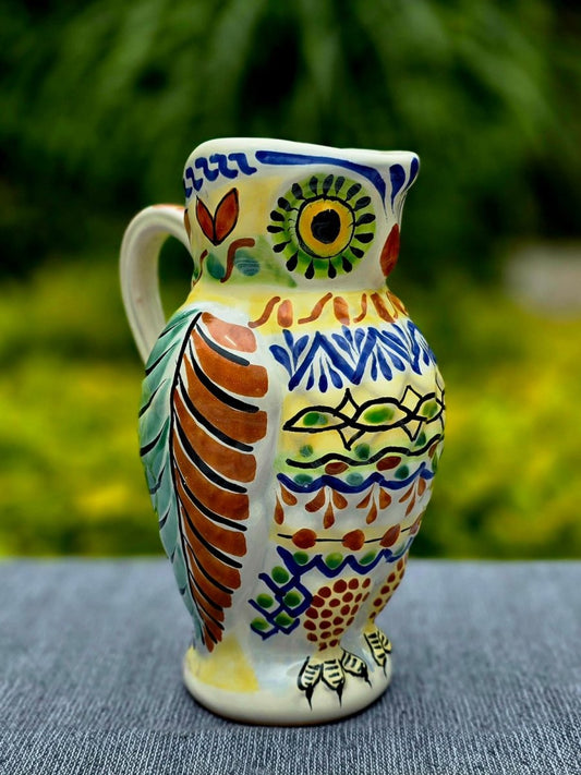 Owl Water Pitcher 9" Hight 40 Oz Happy BordersWater PitcherGorky Gonzalez Store240810 - 01