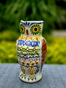 Owl Water Pitcher 9" Hight 40 Oz Happy Borders