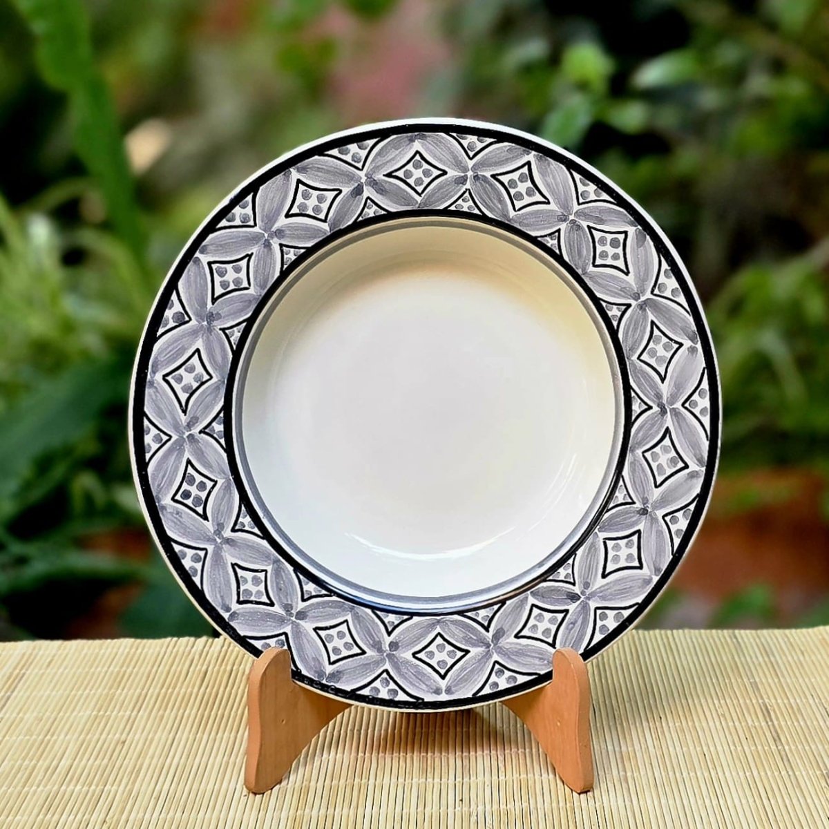 Pasta Plates Set (2 pieces) Black and whiteDish SetGorky Gonzalez Store240912 - 05