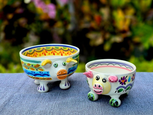 Piggy Molcajete Bowl Set of 2 Happy BordersMolcajeteGorky Gonzalez Store240727 - 21