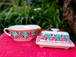 Set of Gravy Suacer & Butter Dish Christmas Colors