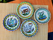 Prickly pear and LongHorn Flower Shape Mini Snack Bowl 5 in D - Set of 4 - MultiColors