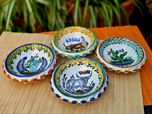 Prickly pear and LongHorn Flower Shape Mini Snack Bowl 5 in D - Set of 4 - MultiColors