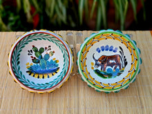 Prickly pear and LongHorn Flower Shape Mini Snack Bowl 5 in D - Set of 2 - MultiColors