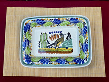 Cuenco rectangular para peces, 11 x 7,9 pulgadas, multicolor 