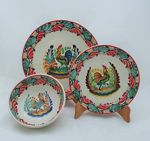 Rooster Dish Set (3 pieces) Multicolor (One Service)