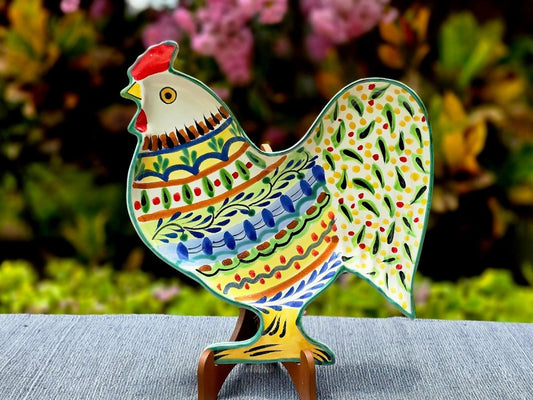 Rooster Snack Dish 10 X 9.8 " Happy BordersSnack DishGorky Gonzalez Store240814 - 11
