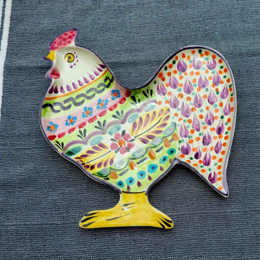 Rooster Snack Dish 10 X 9.8 " Set of 2 Happy BordersSnack DishGorky Gonzalez Store240814 - 13