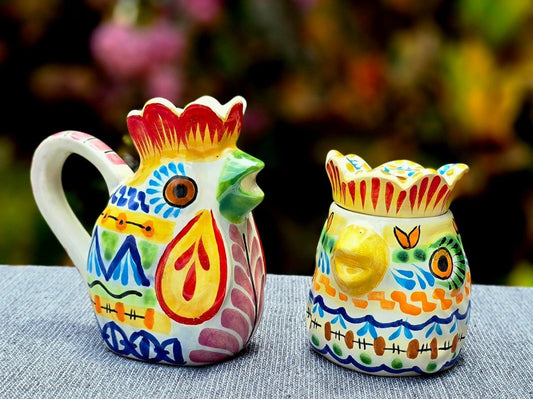 Rooster Sugar & Creamer Set of 2 Happy BordersCreamerGorky Gonzalez Store240815 - 04
