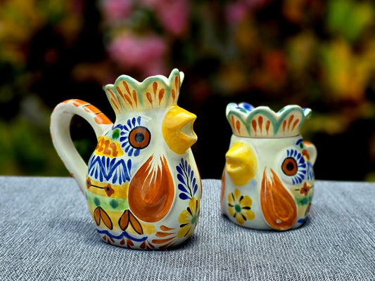 Rooster Sugar & Creamer Set of 2 Happy BordersCreamerGorky Gonzalez Store240815 - 05