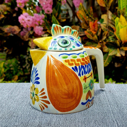 Rooster Tea Pot 6.3" Hight Happy BordersTea PotGorky Gonzalez Store240814 - 06