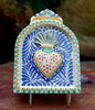 Decorative Sacred Heart Altarpiece 8.9" Height MultiColors