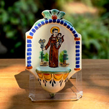 St Antonio Holy Water Fountain 7"H x 4.8 W MultiColors