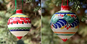 Ornament Sphere 3D Shape Set of 2 MultiColors