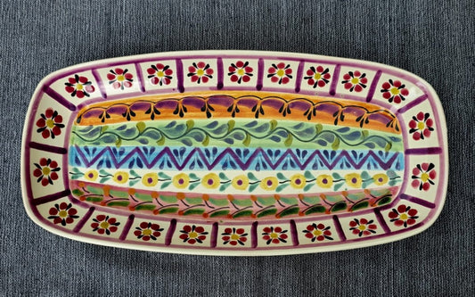 Tray Mini Rectangular Platter 14.6 X 7.1 in - Happy BordersTrayGorky Gonzalez Store240810 - 06