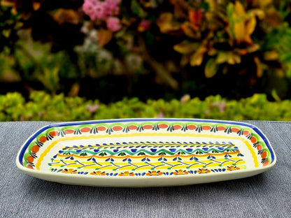 Tray Mini Rectangular Platter 14.6 X 7.1 in - Happy BordersTrayGorky Gonzalez Store240814 - 02
