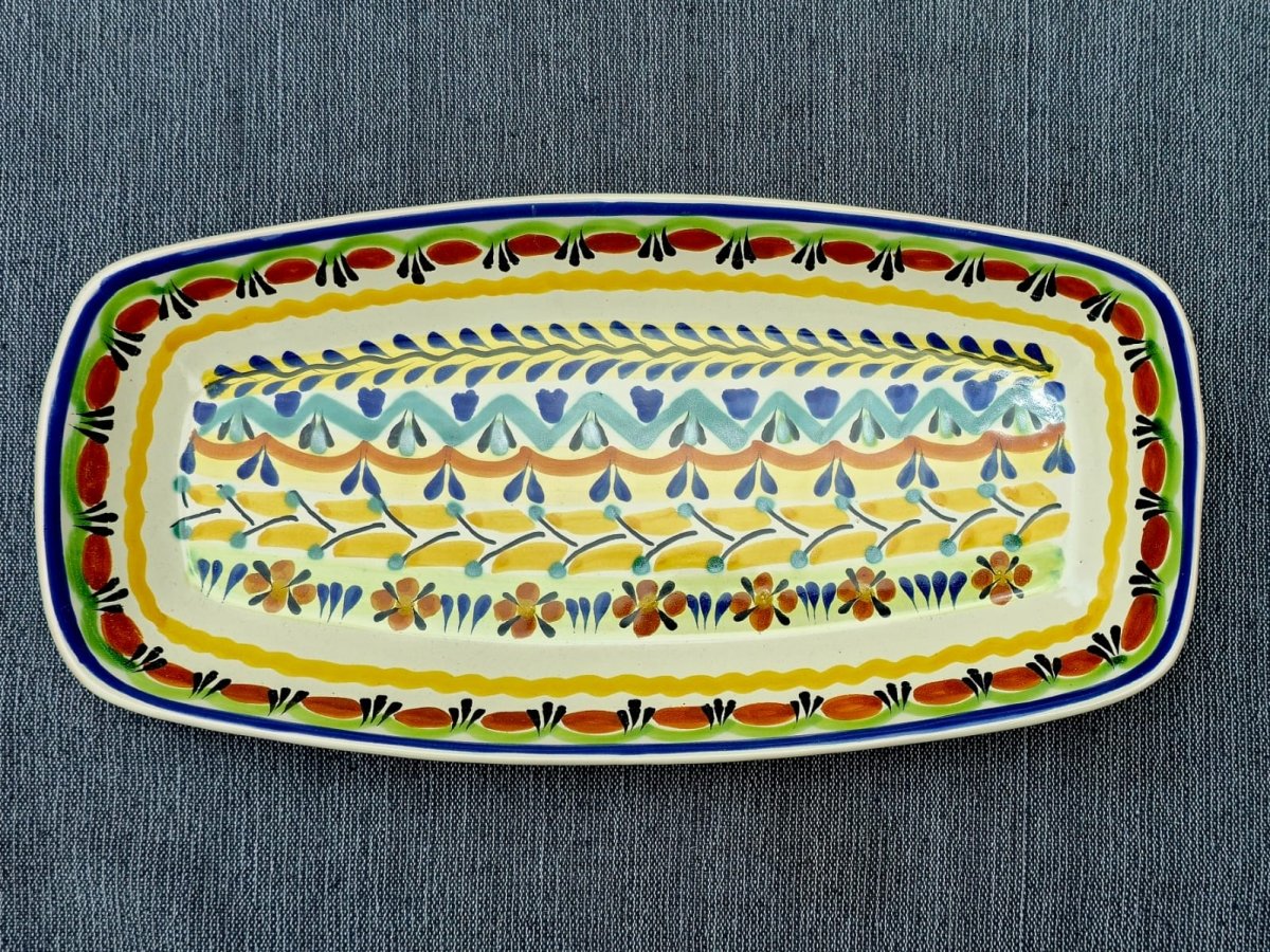 Tray Mini Rectangular Platter 14.6 X 7.1 in - Happy BordersTrayGorky Gonzalez Store240814 - 02