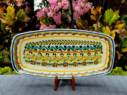 Tray Mini Rectangular Platter 14.6 X 7.1 in - Happy BordersTrayGorky Gonzalez Store240814 - 02