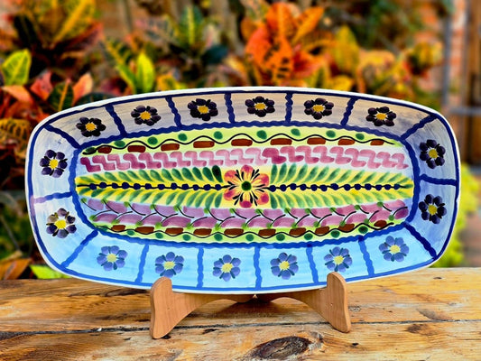 Tray Mini Rectangular Platter 14.6 X 7.1 in - Happy BordersTrayGorky Gonzalez Store250115 - 09