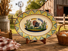 Turkey Serving Oval Platter MultiColors