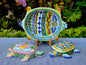 Turtle Salad Bowl and two turtle box - Happy BordersSalad BowlGorky Gonzalez Store240805 - 01