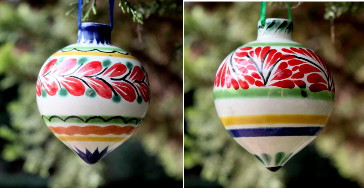 Ornament Sphere 3D Shape Set of 2 MultiColors
