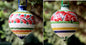 Ornament Sphere 3D Shape Set of 2 MultiColors