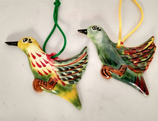 Ornament Hummingbird Flat Set of 2 MultiColors
