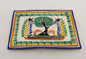 Tree Tray Wave Rectangular 7.9 X 5.3" Yellow-Green Colors