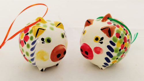 Ornament Pig Set of 2 Multi-colors