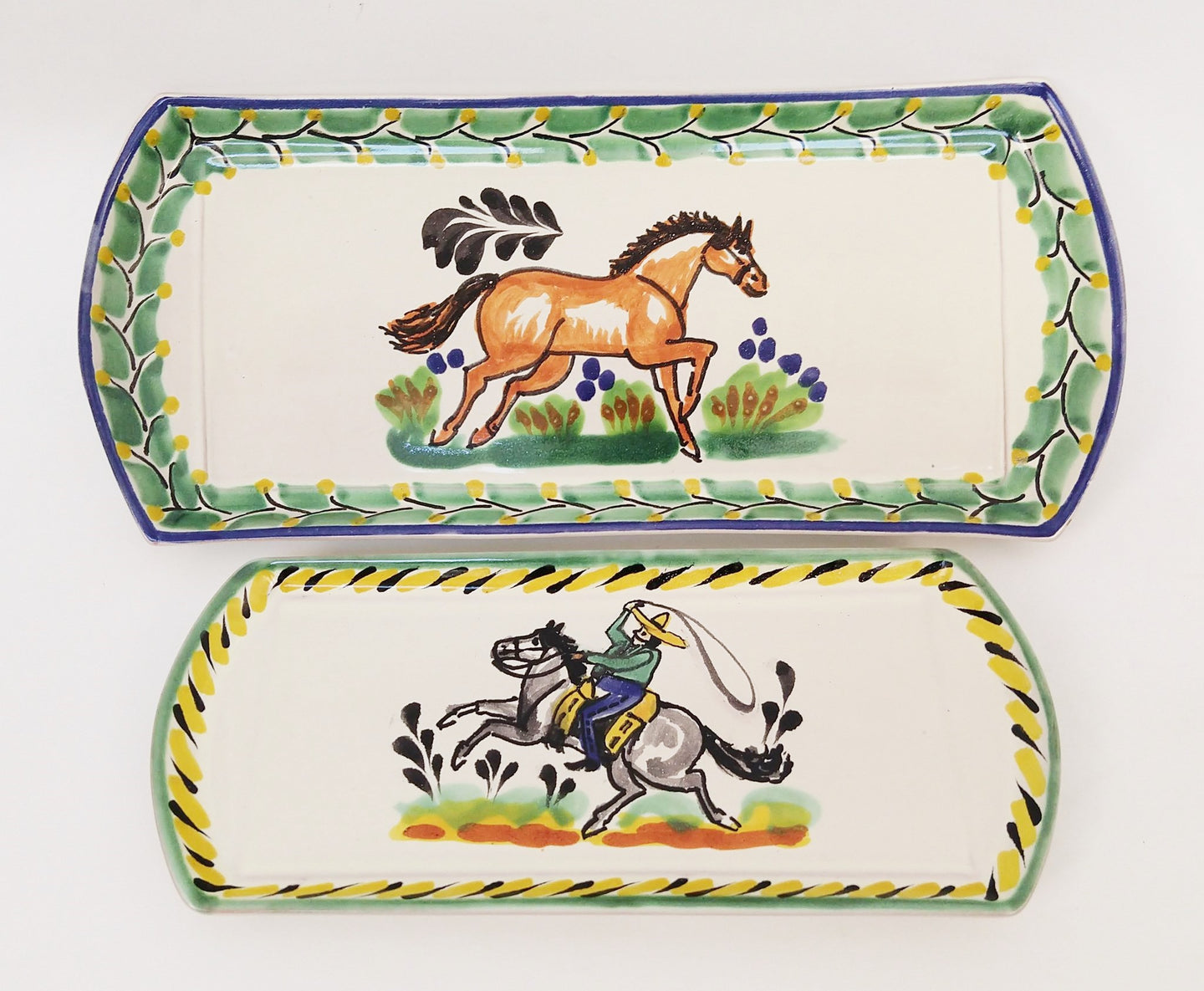 Cowboy Set of 2 Trays Multicolor