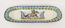 CowGirl Oval Long Plate 17.3 X 5.5" MultiColors