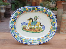 CowGirl Decorative / Serving Semi Oval Platter / Tray 16.9x13.4 in Traditional Colors