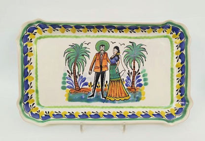 Bandeja de boda/plato rectangular para servir 16,9"x10,6" multicolores 